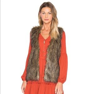JACK by BB Dakota Belding Faux Fur Vest in Brown